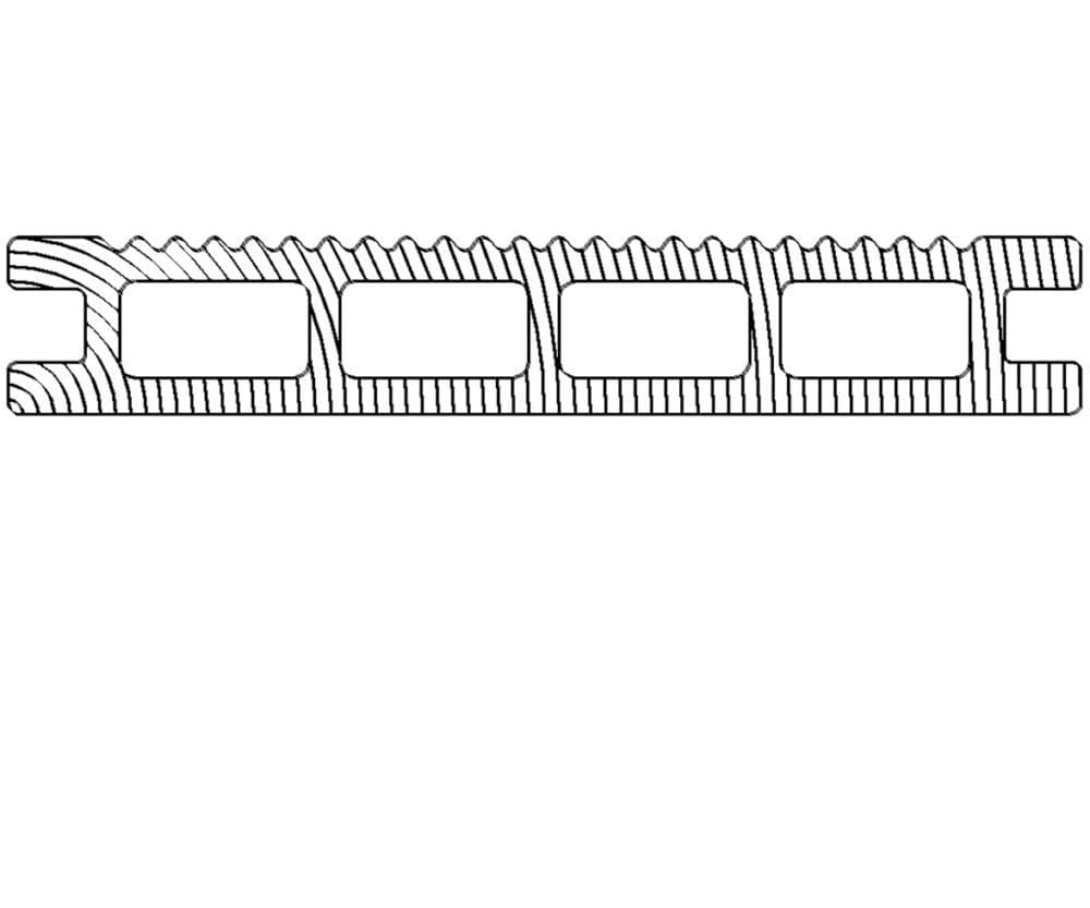 Террасная доска DeckLine Classic 3D-тиснение/вельвет (Бук)