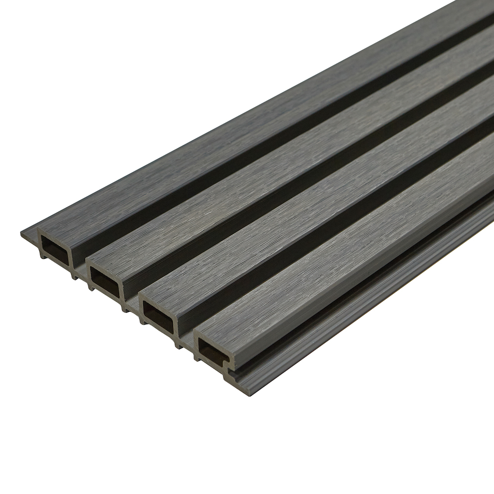 Фасадная (стеновая) реечная панель CM WALL, 219х26х3000 мм, STONE GRAY